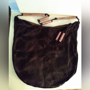 Susan Riedweg Handmade Tie Dye Suede Leather Hobo Purse Crossbody Shoulder Bag